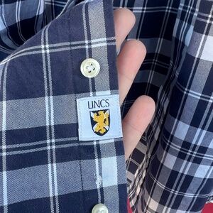 LINCS David Chu Egyptian Cotton Men's L Short Sleeve Luxury Shirt Soft Office